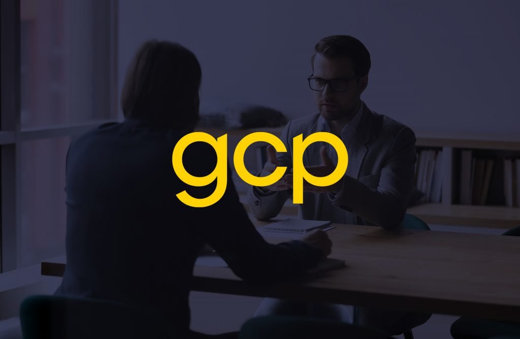 Growth Capital Partners logo displayed over brand photography as part of a private equity branding project.