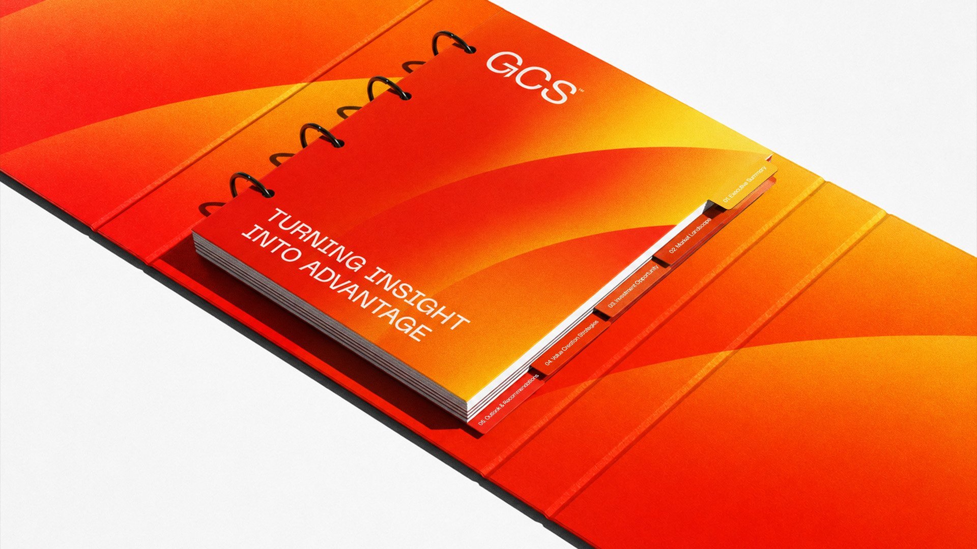 Printed GCS brand guidelines and marketing collateral designed by Never Know Defeat.